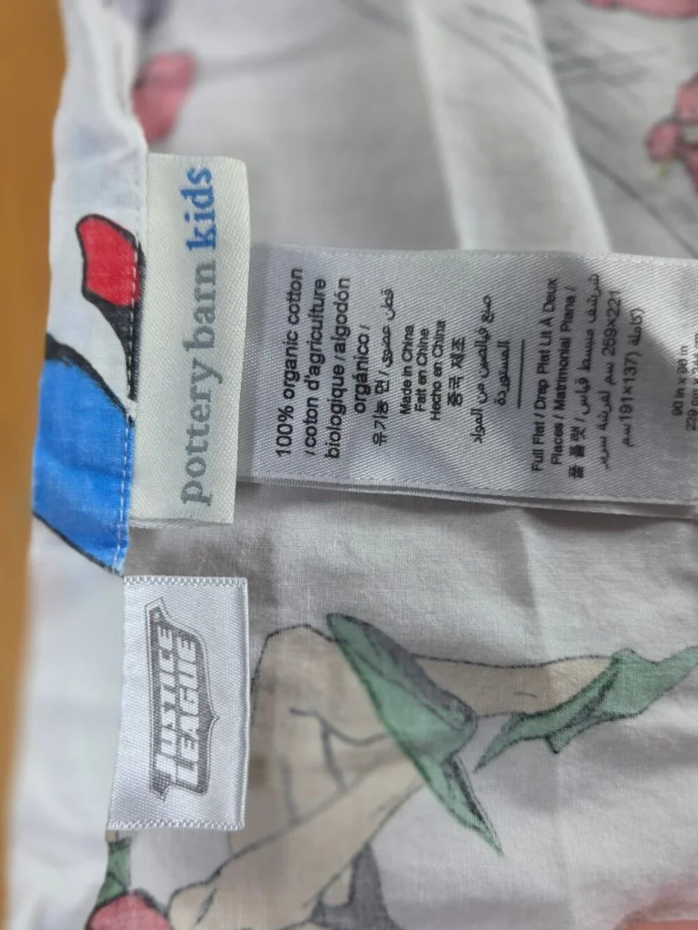 Pottery Barn Kids Full Sheet Set DC Comics Justice League Organic Cotton EUC 4pc